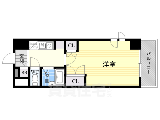 大阪市都島区中野町のマンションの間取り