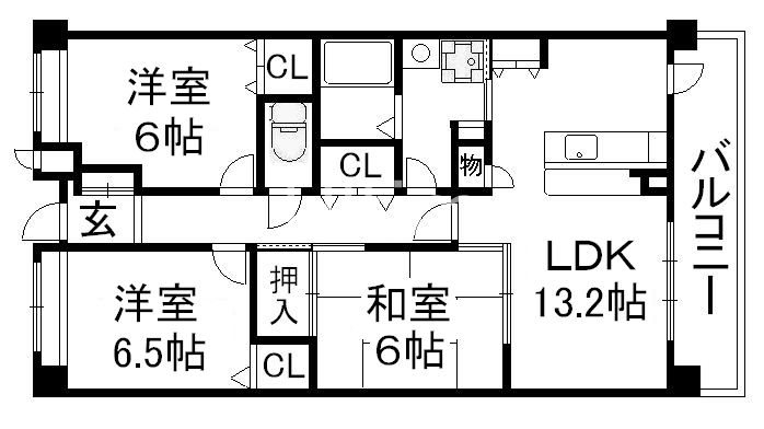 【グランK’ｓ-ジオの間取り】