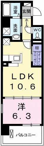 姫路市安田のマンションの間取り