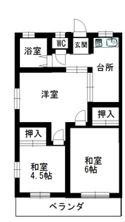 長崎県対馬市厳原町西里113-10　グリーンハイツの間取り