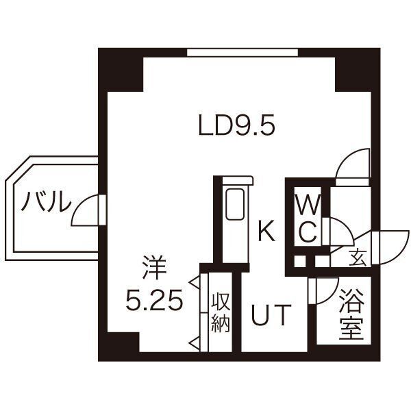 パークヒルズイースト２３Ａの間取り