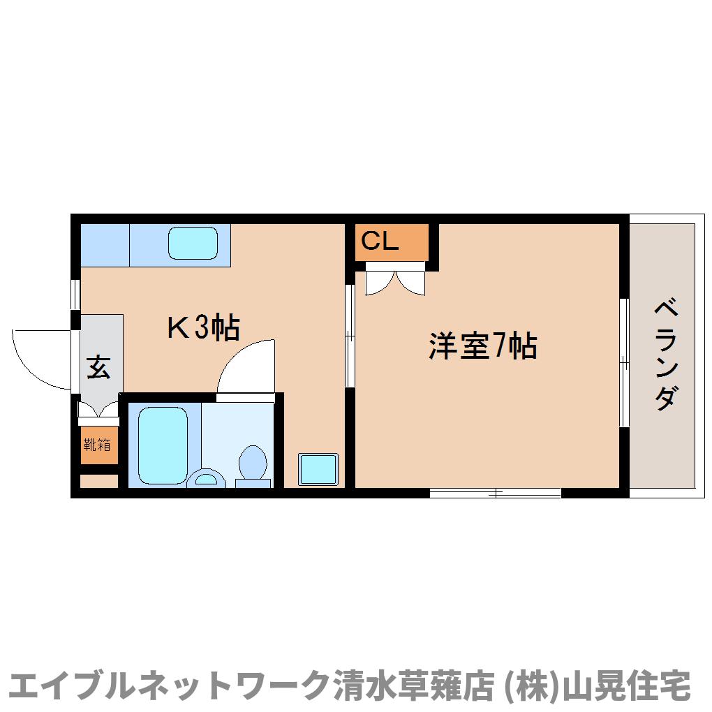 静岡市駿河区聖一色のマンションの間取り