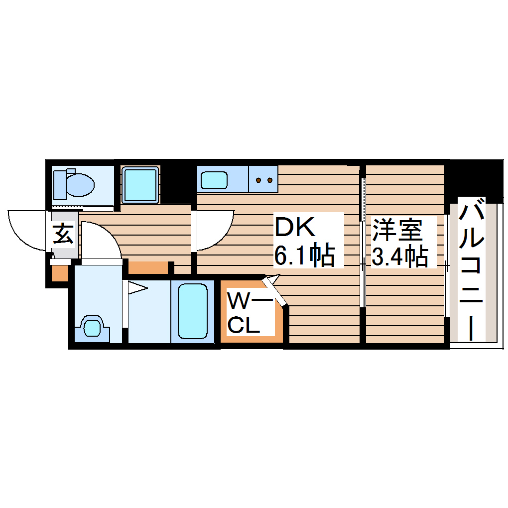 シェルグランデ原町本通の間取り