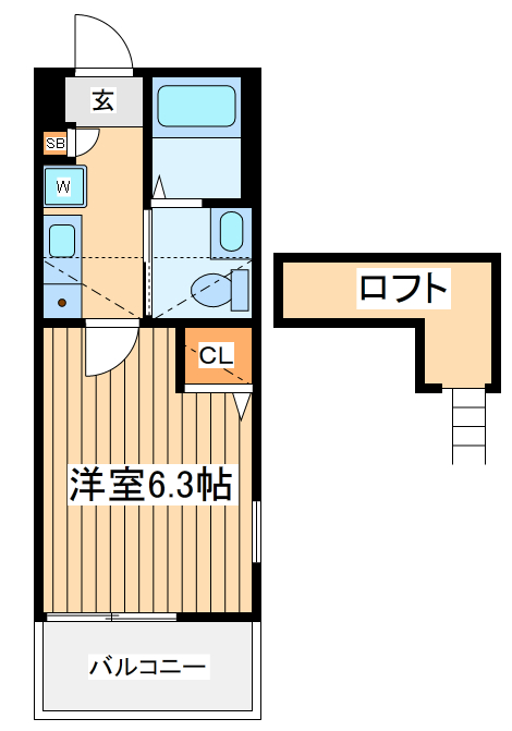 海老名市国分北のアパートの間取り