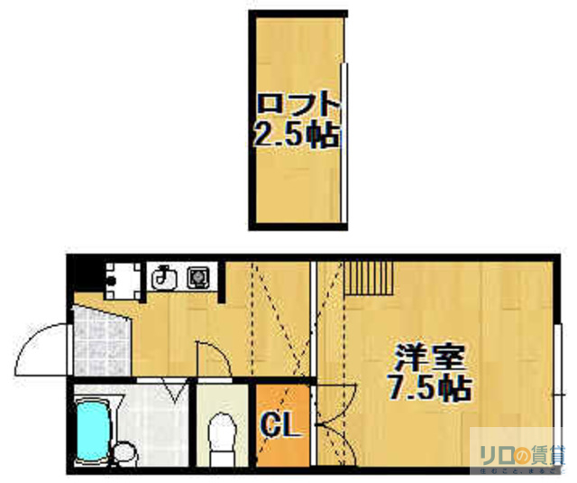 クレスト平井山荘　B棟の間取り