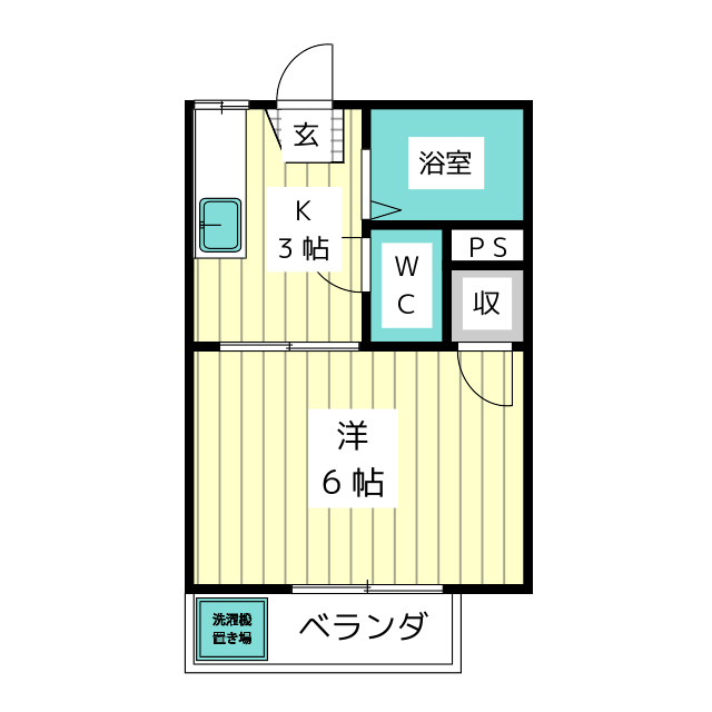 コーポ山中の間取り