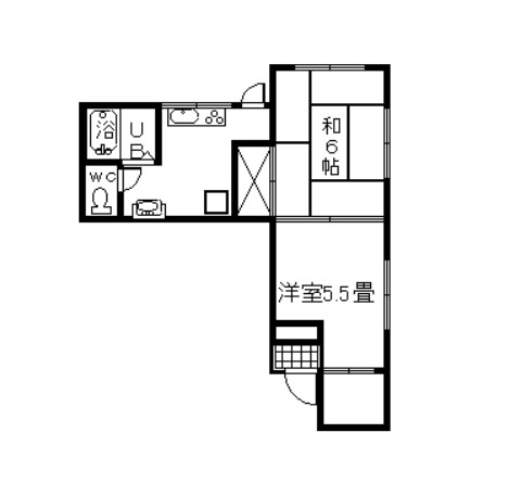 鹿児島市稲荷町のアパートの間取り