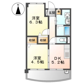 ラフィネ清華の間取り