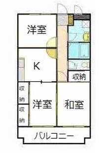 高砂市中島のマンションの間取り