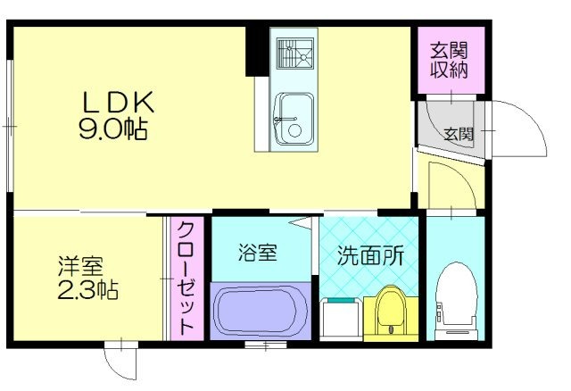 糟屋郡志免町志免のアパートの間取り