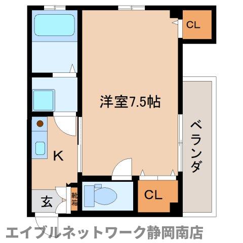 静岡市駿河区高松のマンションの間取り