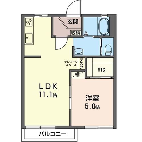 土浦市若松町のアパートの間取り