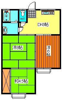 コーポ高長２の間取り