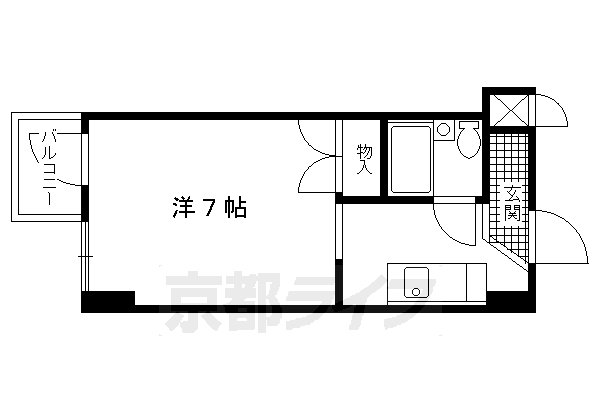 京都市上京区立本寺前町のマンションの間取り