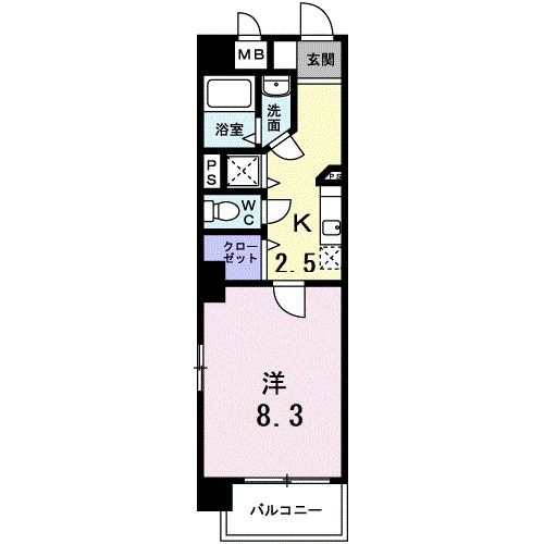 三原市西町のマンションの間取り