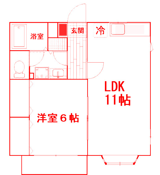 横浜市青葉区恩田町のアパートの間取り