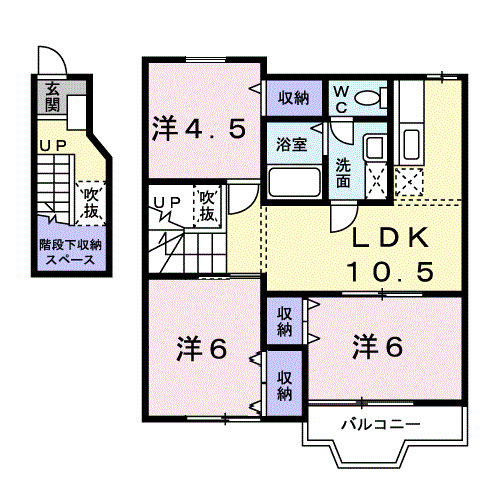 レジデンス２１　Ｂの間取り