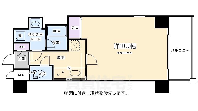 アスヴェル京都二条駅前2の間取り