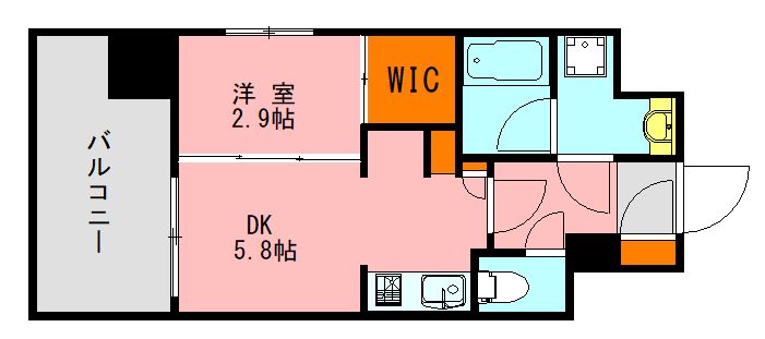 福岡市博多区奈良屋町のマンションの間取り