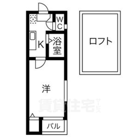 名古屋市昭和区山花町のアパートの間取り