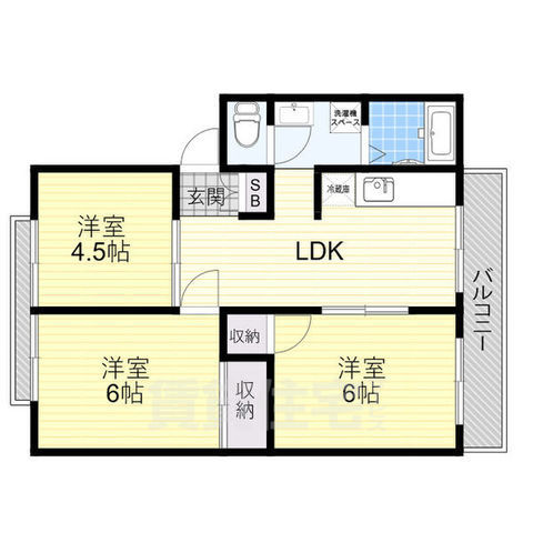 茨木市小柳町のアパートの間取り