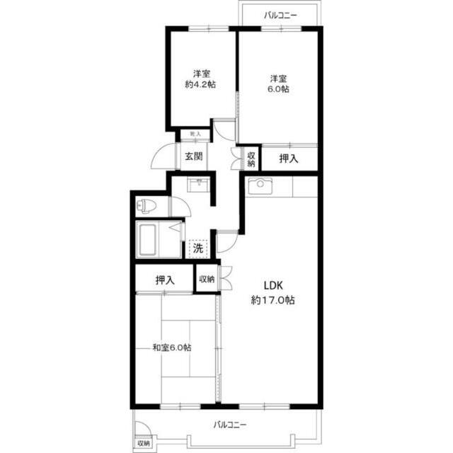 横浜市青葉区榎が丘のマンションの間取り