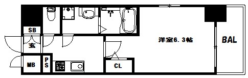 プロヴィスタ神戸三宮EASTの間取り