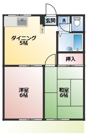 エステートピア幸B棟の間取り
