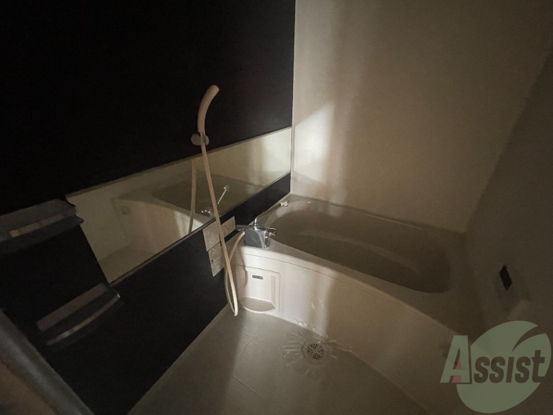 バス・シャワールーム　落ち着いたデザインの浴室。ゆったりできそうです。