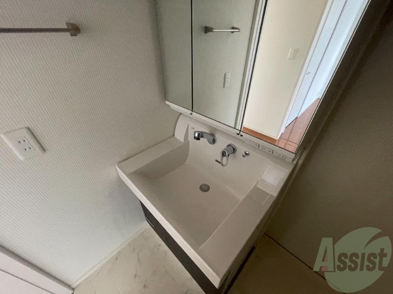 洗面設備　洗面所は独立しており、シャワー付きです。