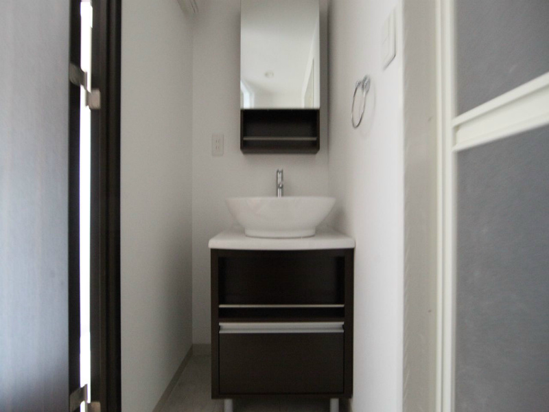 洗面設備　脱衣所　独立洗面台　収納スペース有