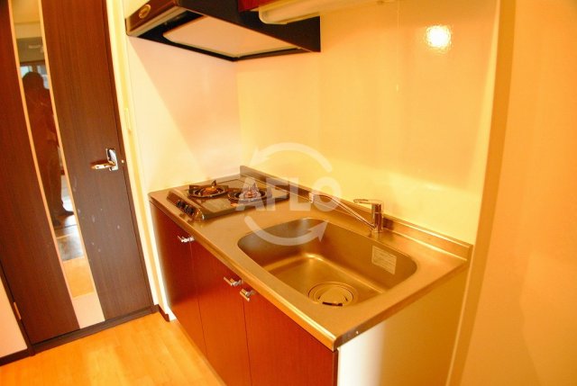 キッチン　プレジオ南堀江　2口ガスシステムキッチン