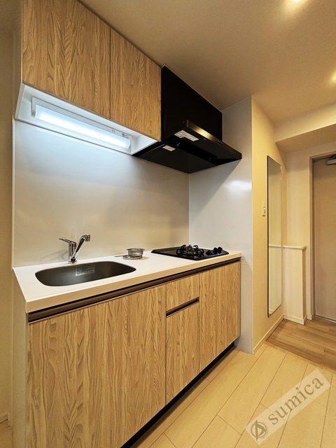 キッチン　２口ガスのシステムキッチンでお料理楽しく♪♪