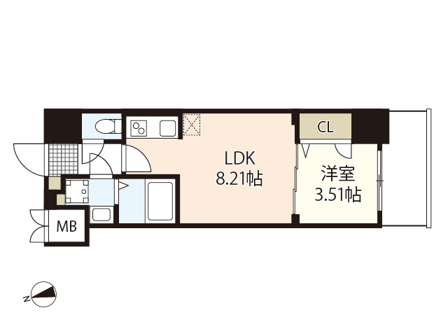 S-RESIDENCE観音公園aloriaの間取り写真