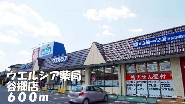 ドラックストア　ウエルシア薬局谷郷店（ドラッグストア）まで600m