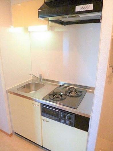 キッチン　★二口コンロ、グリル付きシステムキッチン★
