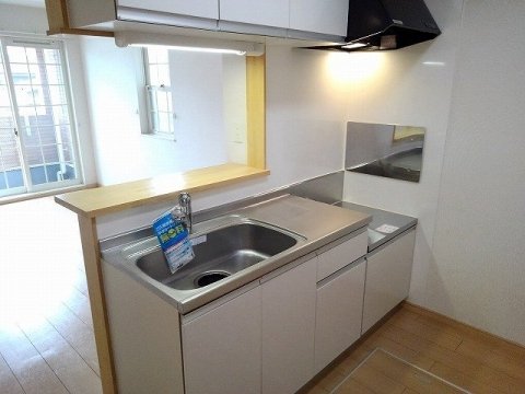 キッチン　1号室の写真です。