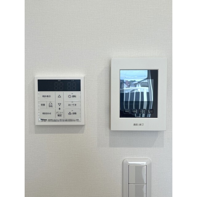 セキュリティ　追い炊きができる給湯リモコン・モニター付きインターフォン設置