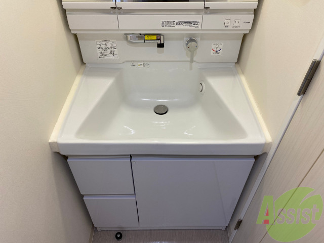 洗面設備　オシャレなシャンプードレッサーです。これまた嬉しいですね