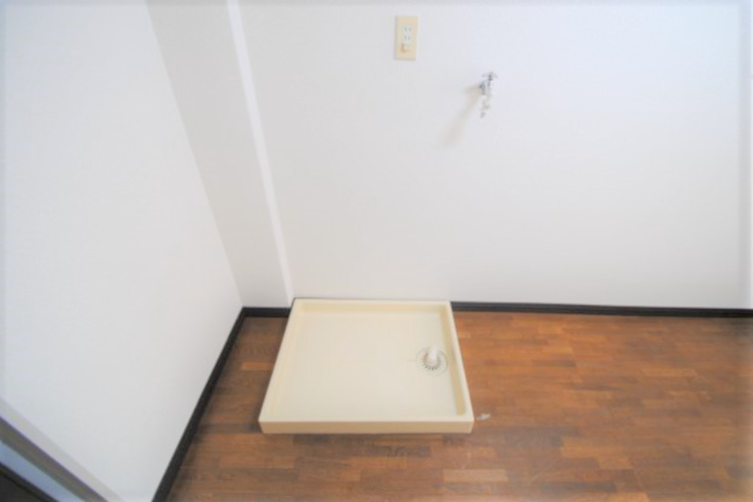 洗面設備　スペースが確保できる洗面所です