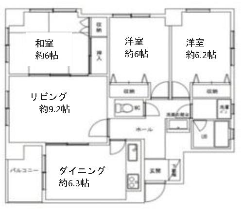 横浜コスタセイスの間取り写真