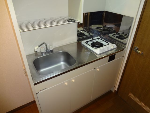 キッチン　単身向けのガスコンロ１口