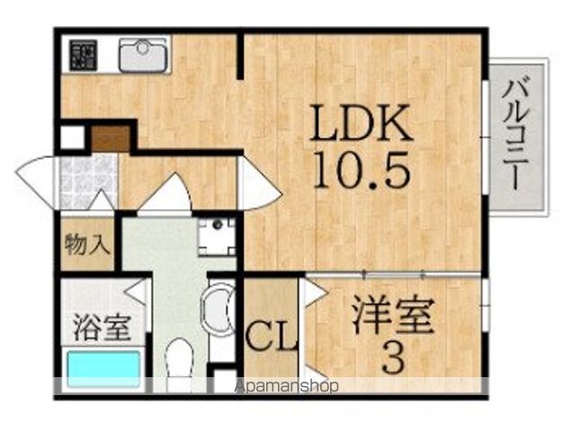 近鉄橿原線 九条駅 徒歩2分 2階建 築22年の間取り写真
