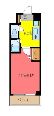 都営大江戸線 森下駅 徒歩3分 9階建 築26年の間取り写真