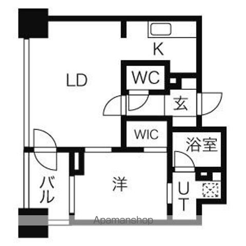 地下鉄東豊線 豊水すすきの駅 徒歩2分 13階建 築17年の間取り写真