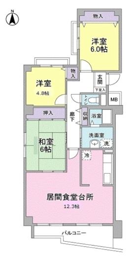 ビューメゾン津高の間取り写真