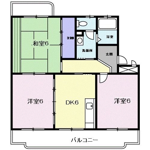 クレセントフジAの間取り写真