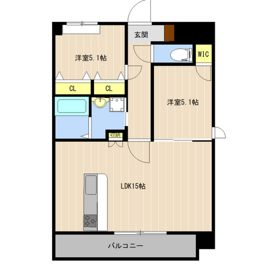 SQUARE新町の間取り写真