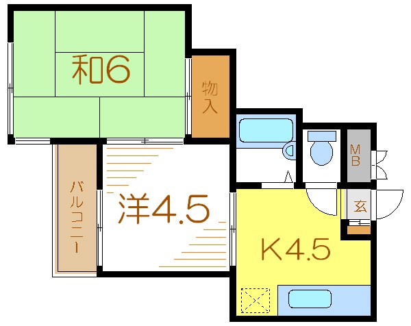 都営新宿線 一之江駅 徒歩14分 3階建 築36年の間取り写真
