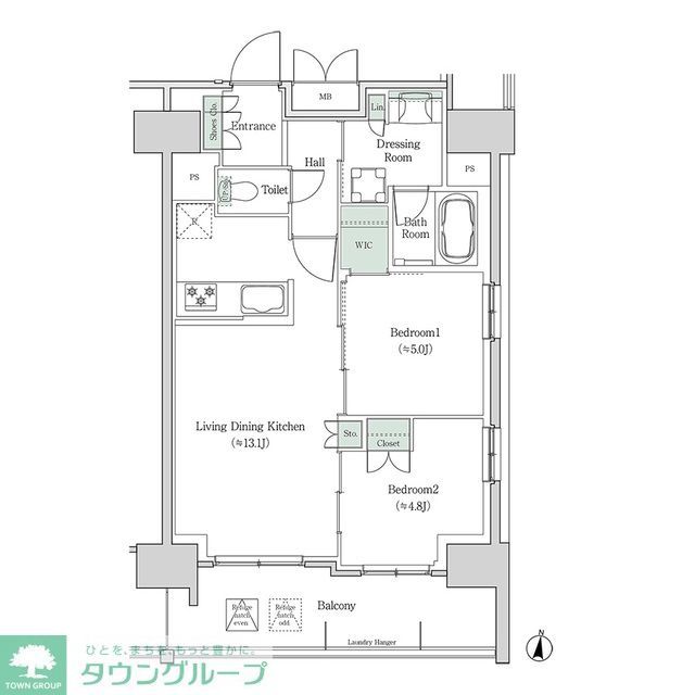 ブルックサイドレジデンス木場の間取り写真